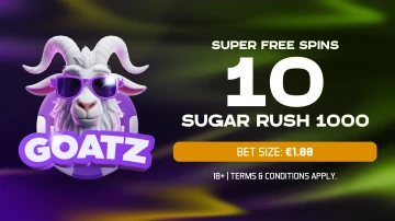 Super Spins – Sugar Rush 1000 (10 spins @ €1.00)
