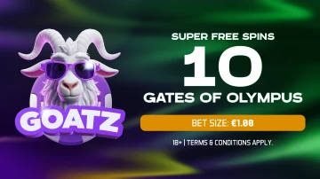 Super Spins – Gates of Olympus (10 spins @ €1.00)