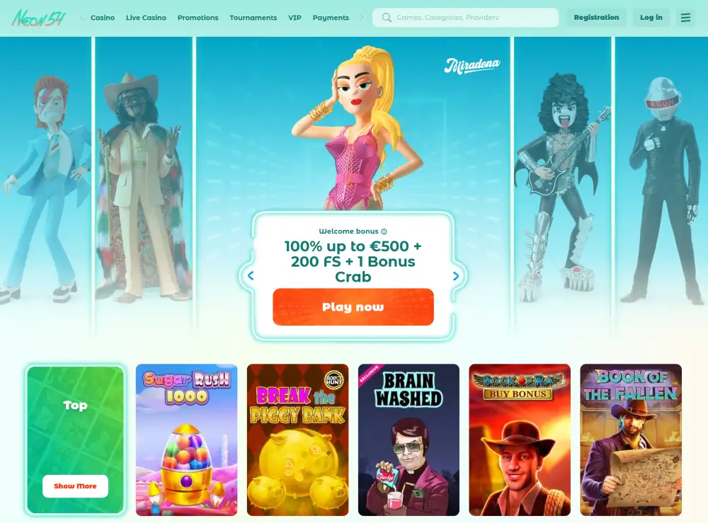 Neon54 Homepage