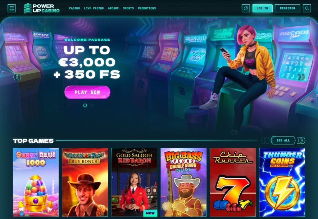 PowerUp Casino Website