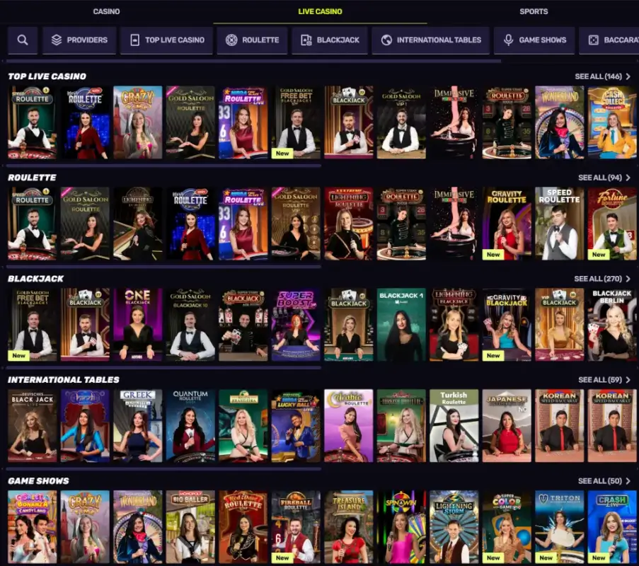 Sportuna Live Casino