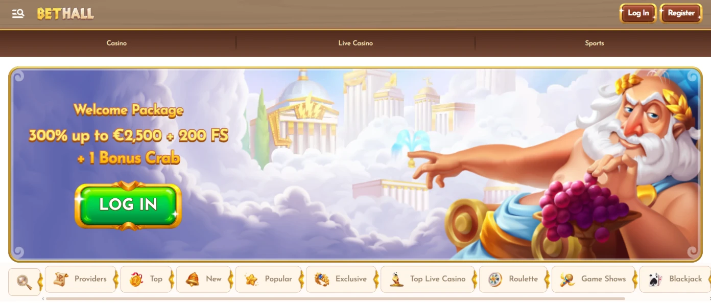 bethall welcome offer displayed