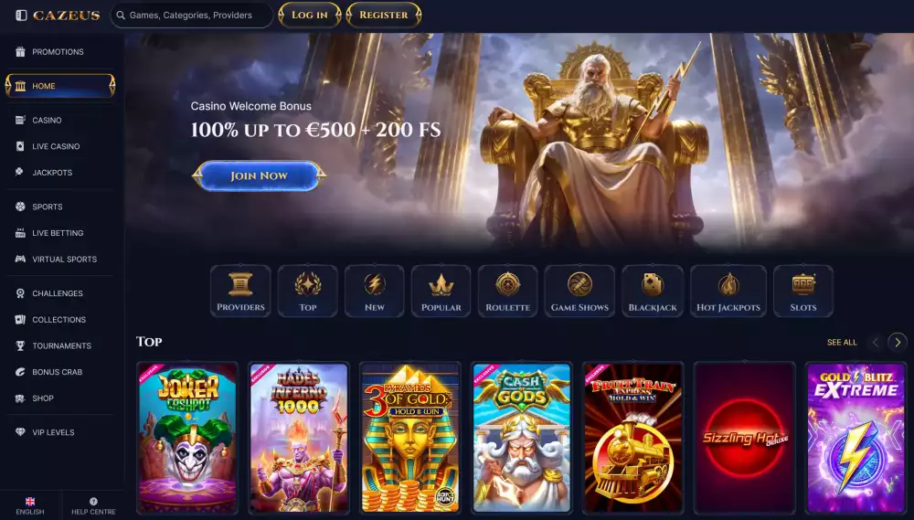 Cazeus Frontpage