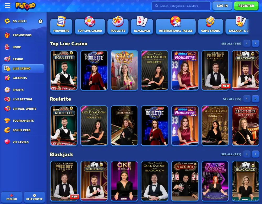 Live Casino Pistolo