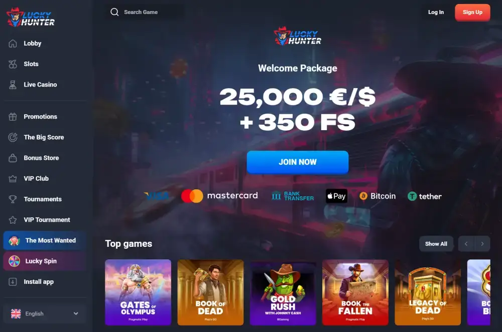 Lucky Hunter Homepage