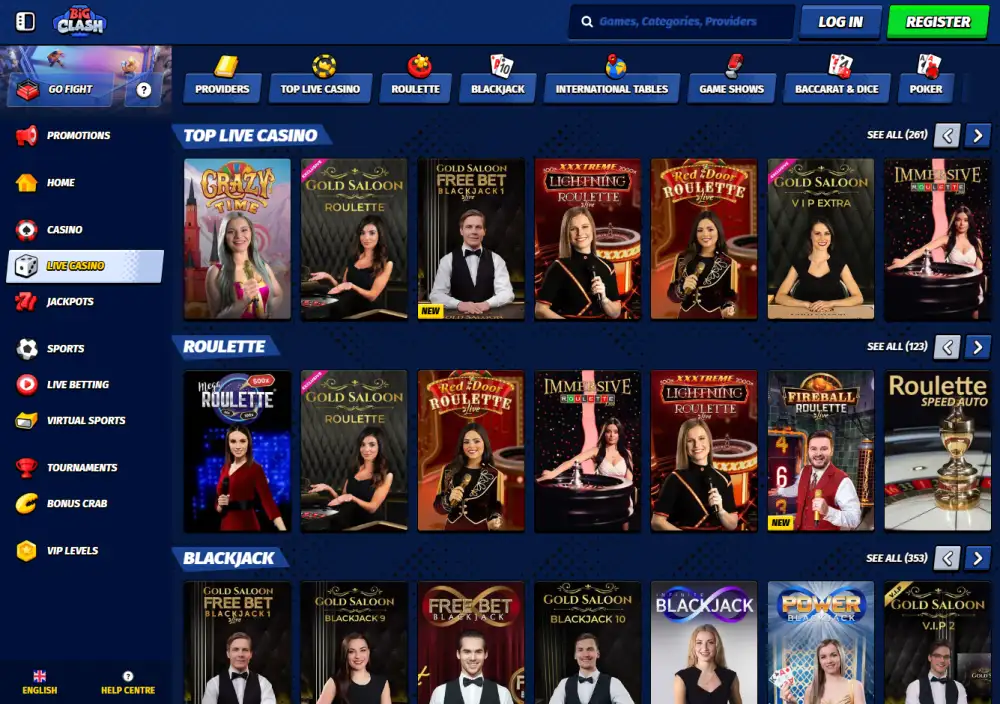 Bigclash Live Casino