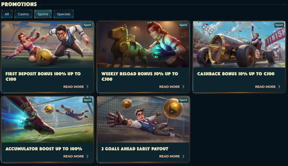 Monsterwin Sports betting bonuses