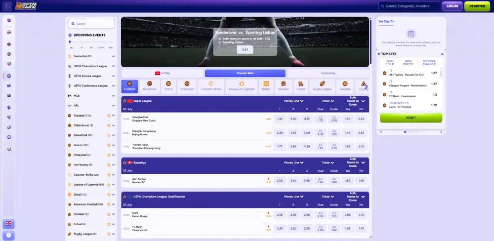 Sportsbetting at Spinbara