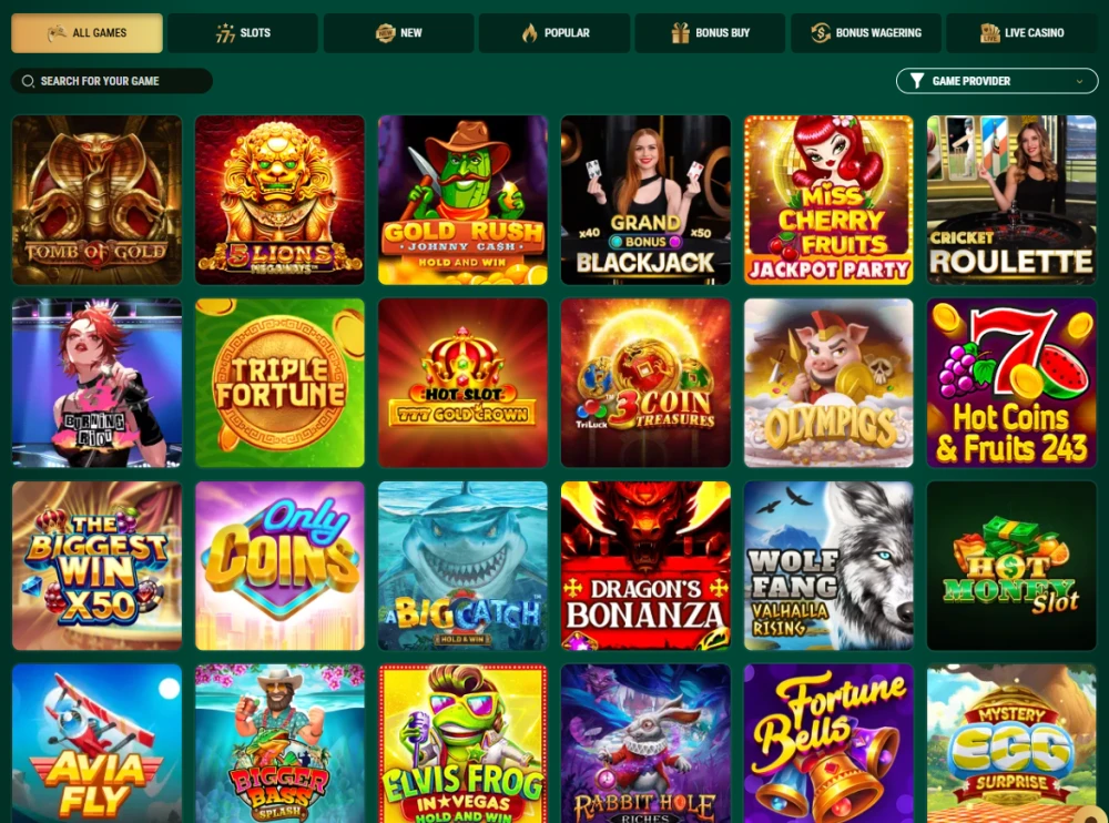 Games at Richard Casino