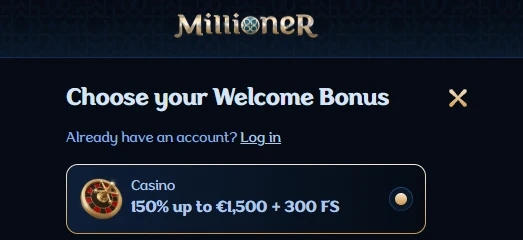 millioner casino bonus