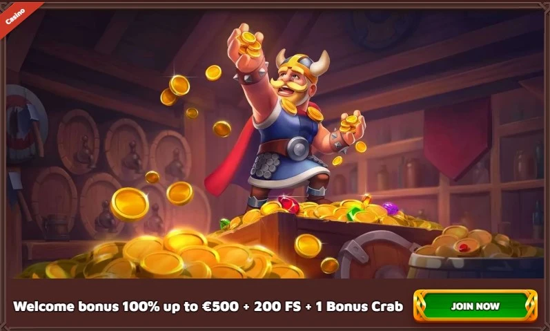 Screenshot of the Viking casino welcome bonus