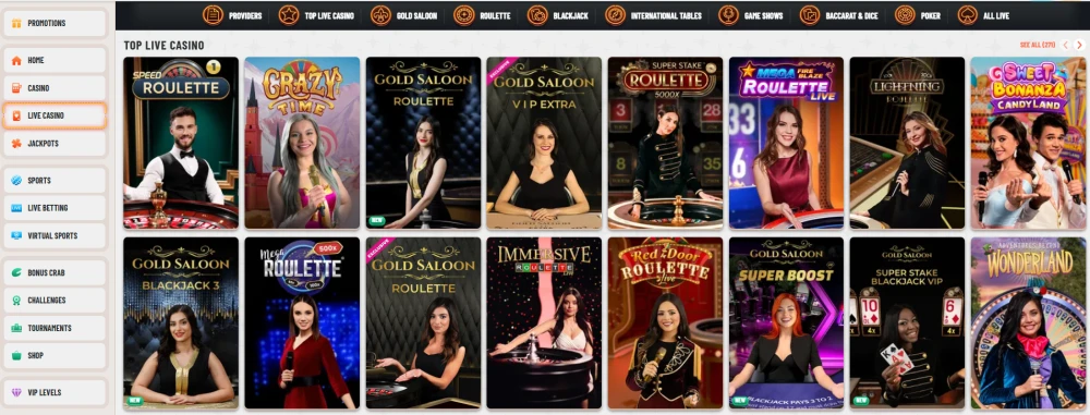 Wyns Live Casino
