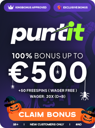 puntit casino exclusive bonus offer for halloween campaign