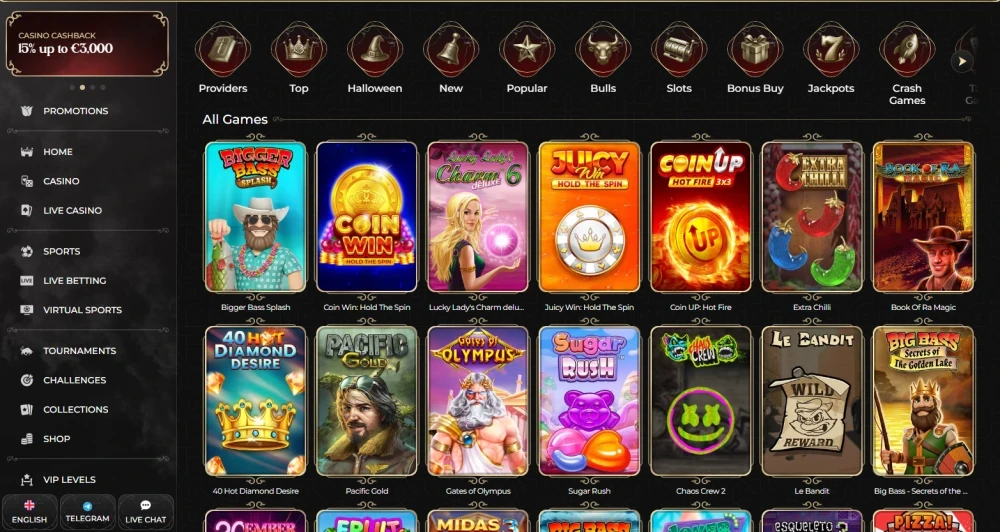 Casina Game Selection