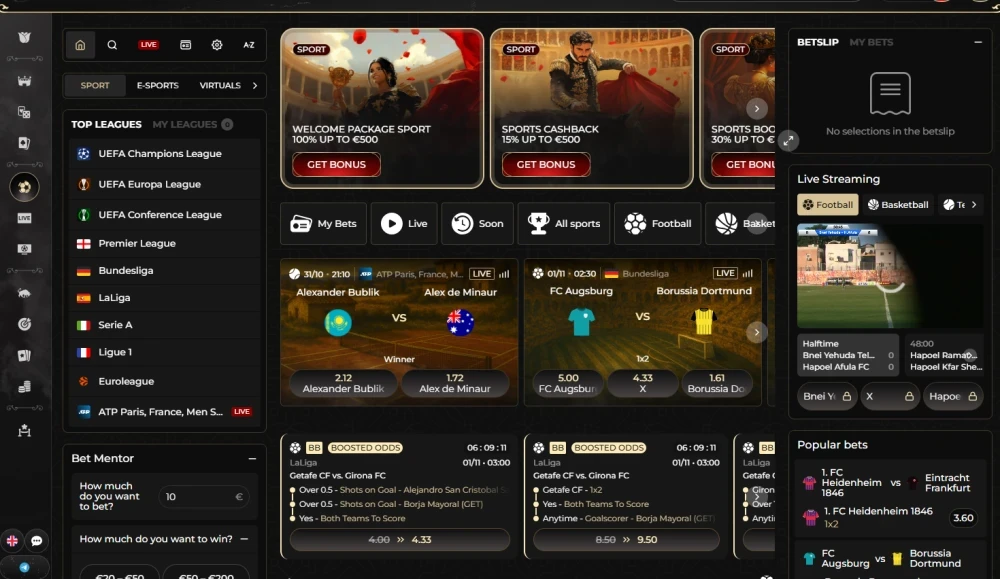 Sports betting at Casina