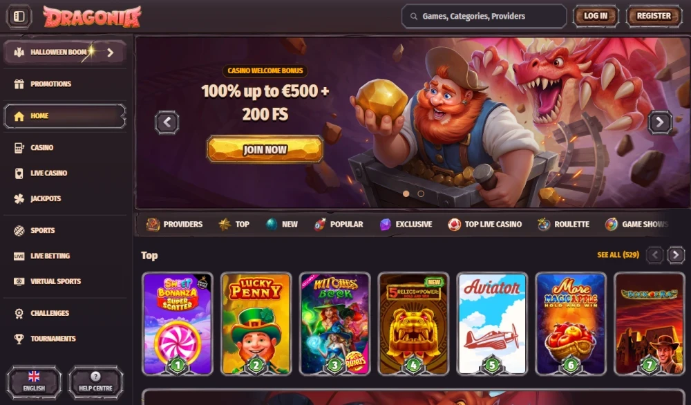 Homepage of Dragonia