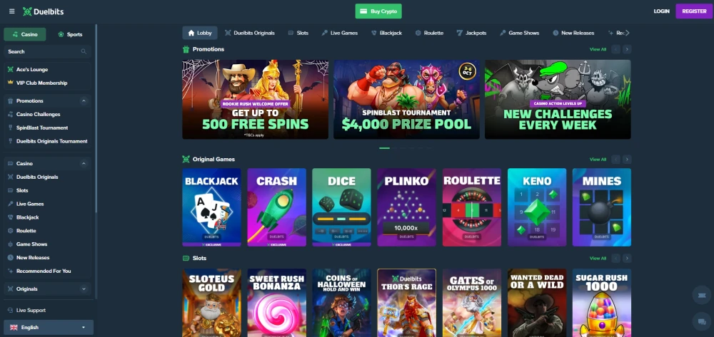 Duelbits Casino Games
