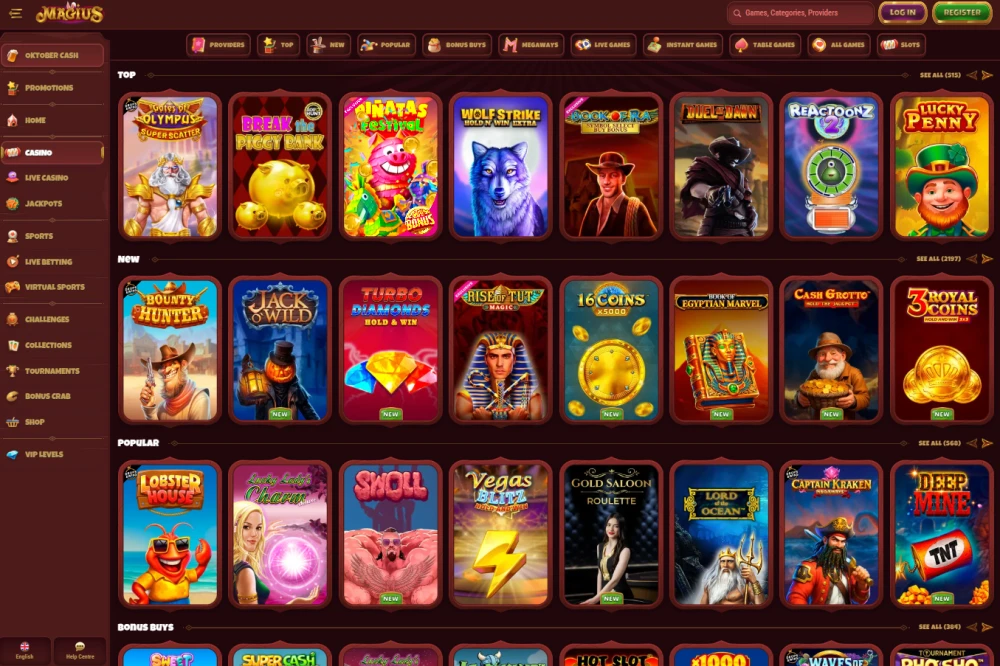 Magius Casino Games