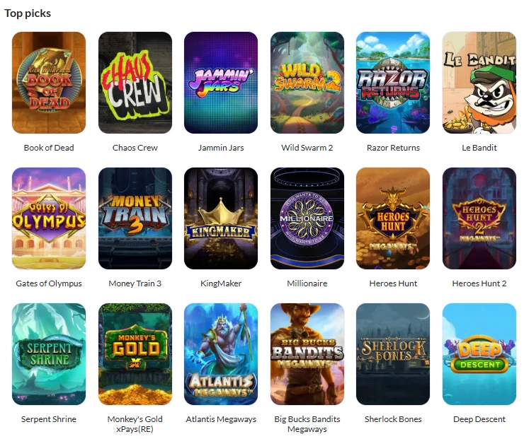 Top picks at Puntit Casino