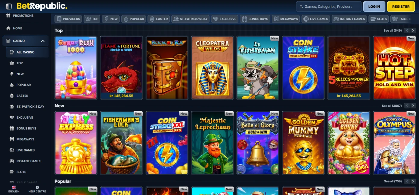 Homepage of betrepublic