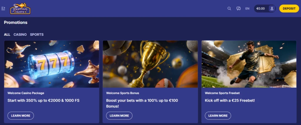 Promotions at Jasminslots