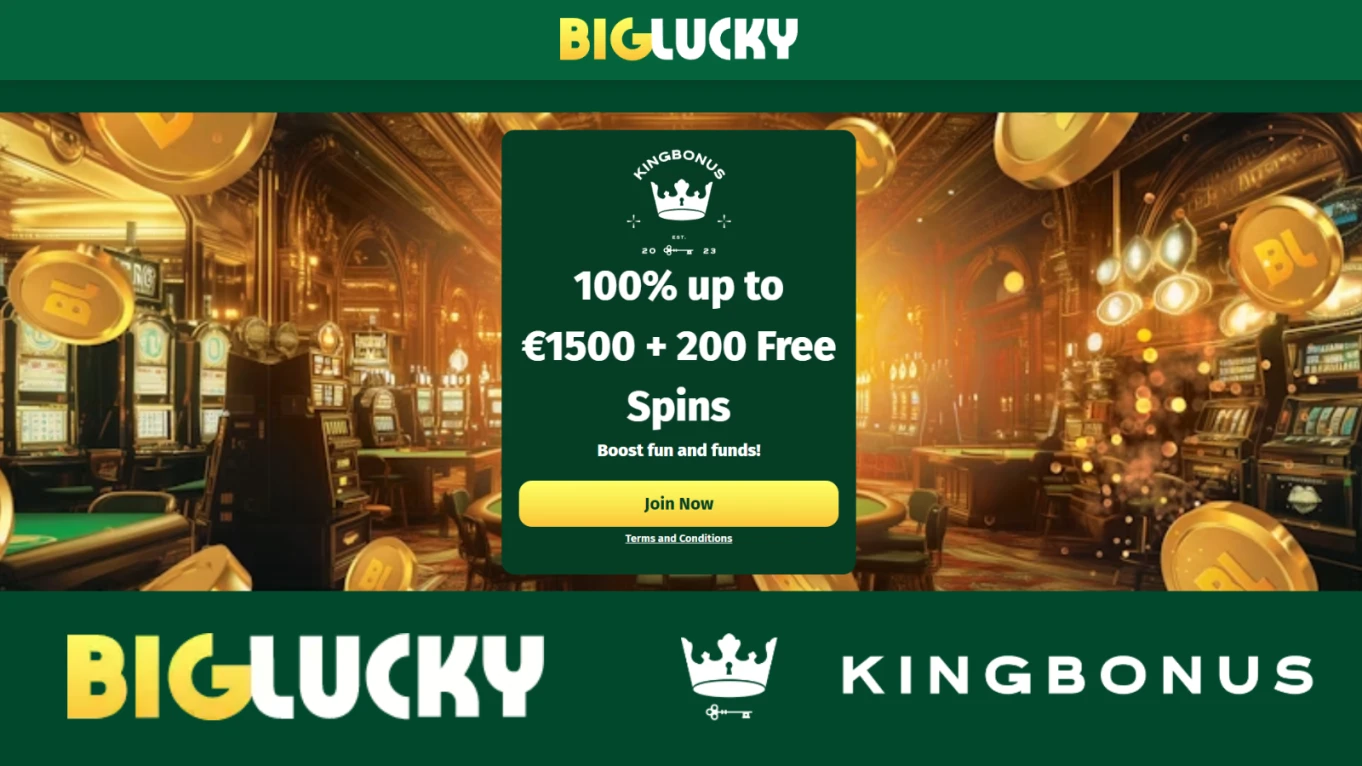 Bonuses at biglucky