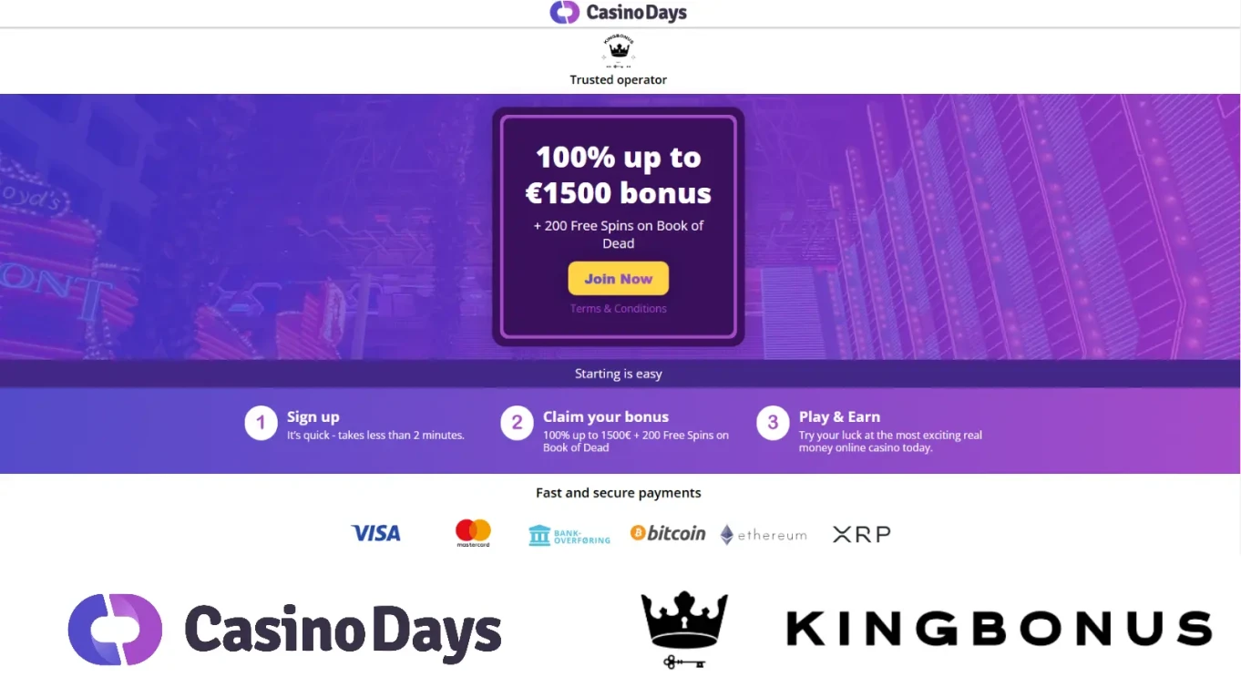Casino Days Homepage
