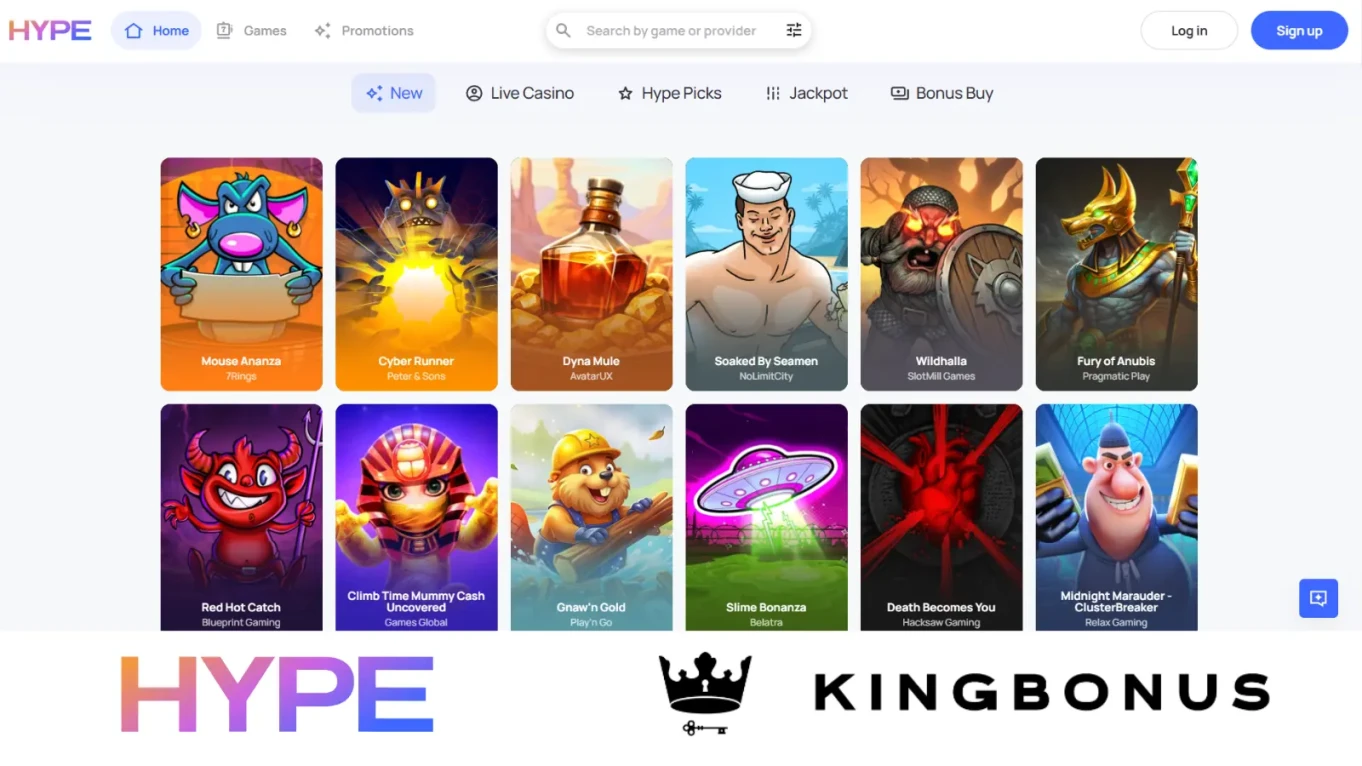 Homepage HypeKasino