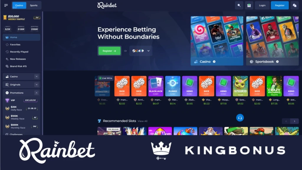 Rainbet Homepage
