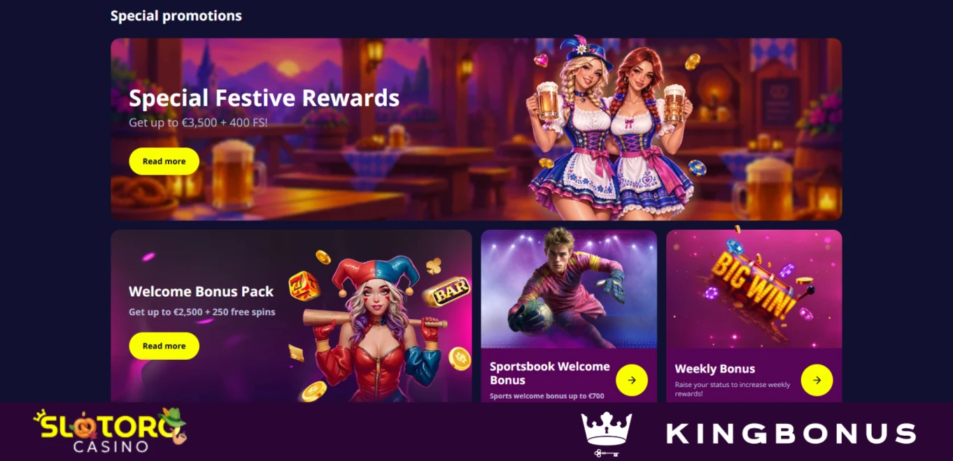 Promotions At Slotoro Casino