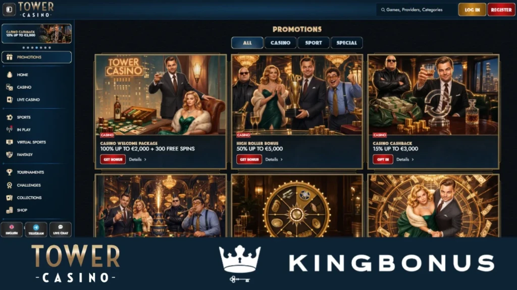 tower casino kingbonus promotions