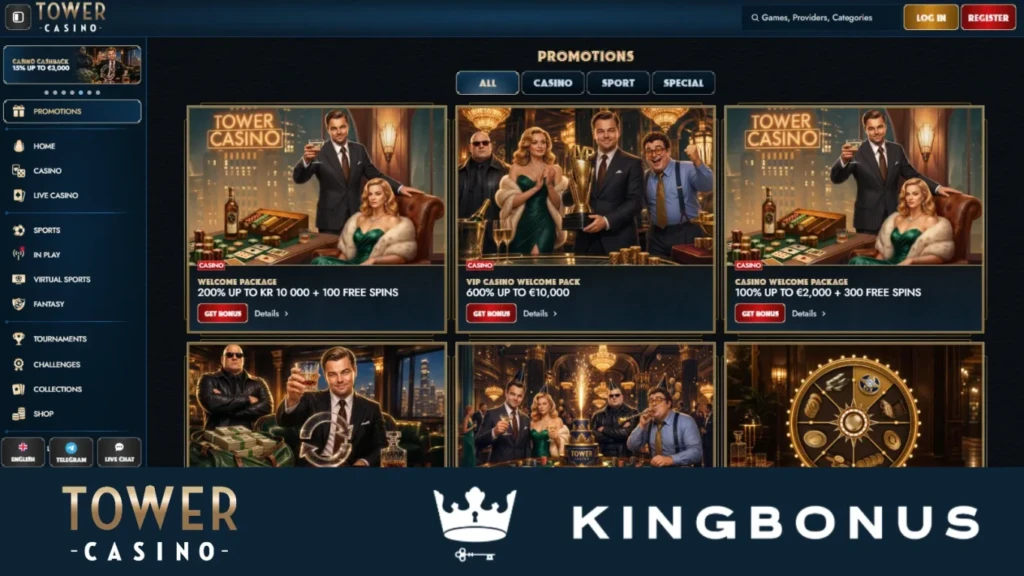 tower casino kingbonus promotions